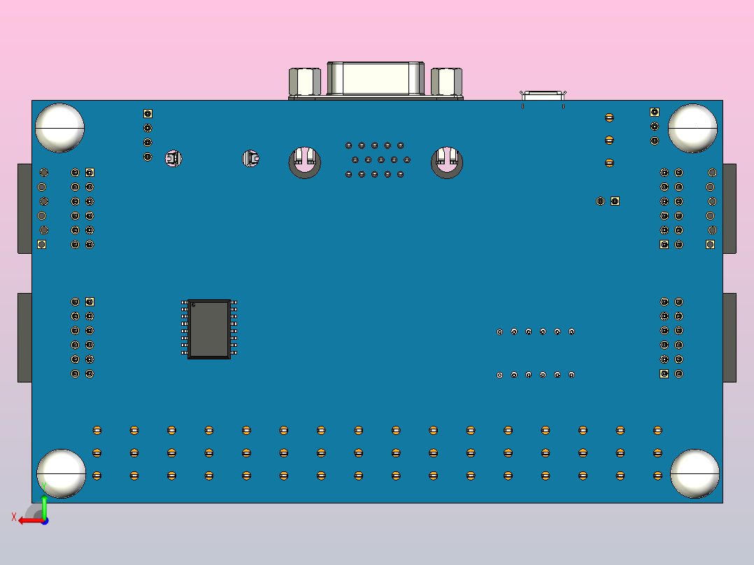 Xilinx Artix-7 FPGA训练板后视图