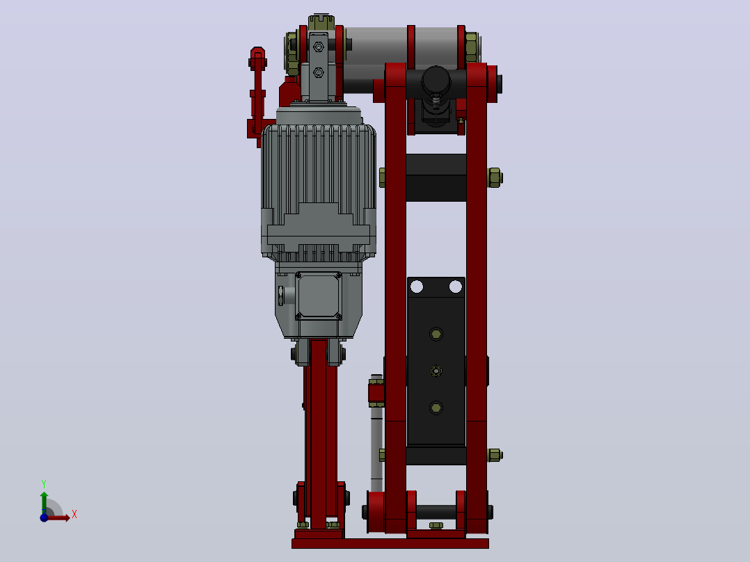 YP3系列电力液压盘式制动器YP3-1250-710×30-ⅠB-CL.RL.WL.HL (1)前视图