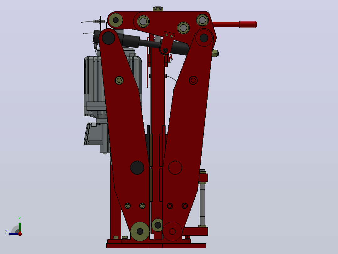 YP3系列电力液压盘式制动器YP3-1250-710×30-ⅠB-CL.RL.WL.HL (1)右视图