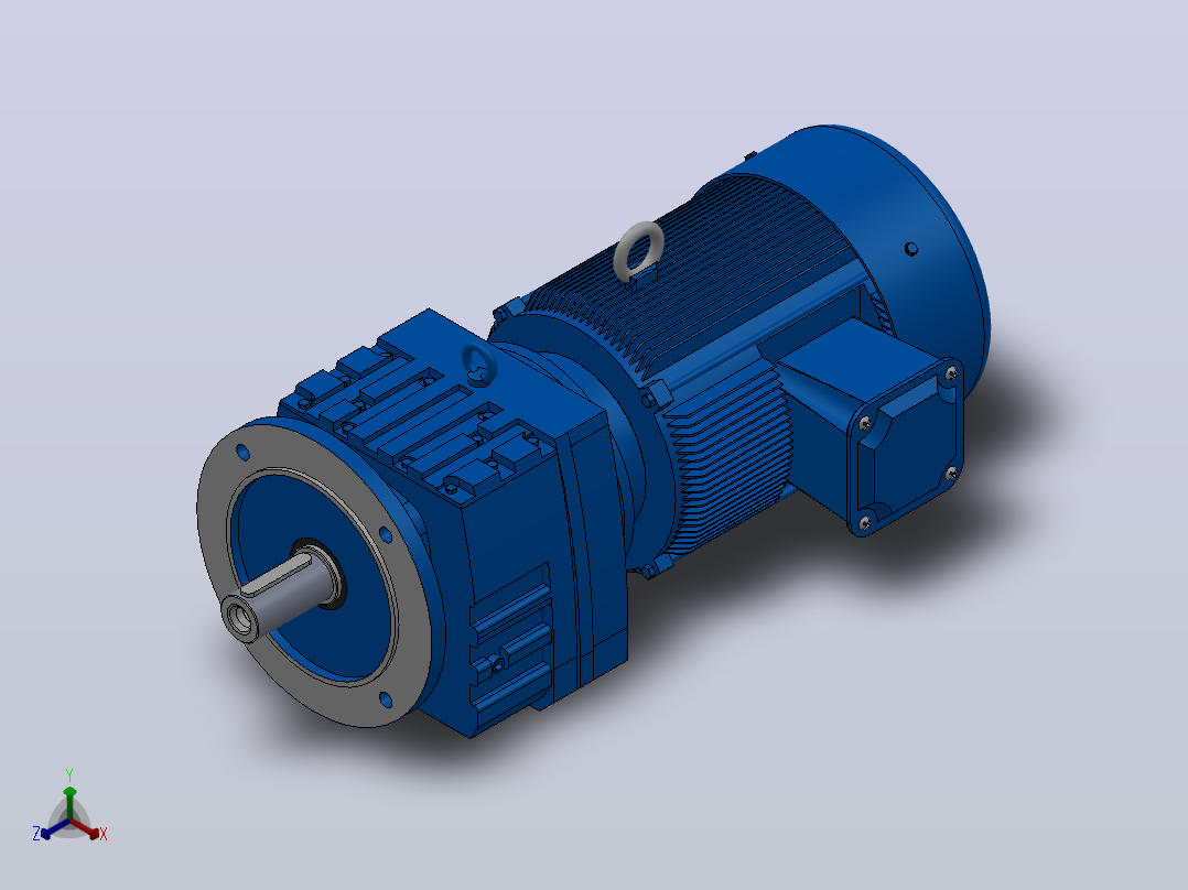 RF77法兰轴伸式安装斜齿轮减速机RF77-YVB4-4P-112M-M1-0°-Φ250主视图
