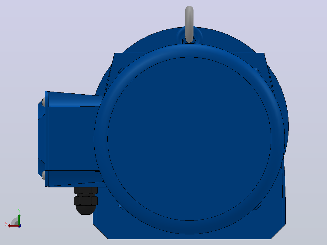 RF77法兰轴伸式安装斜齿轮减速机RF77-YVB4-4P-112M-M1-0°-Φ250后视图