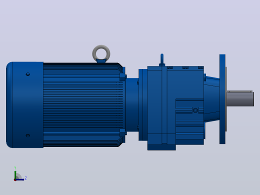 RF77法兰轴伸式安装斜齿轮减速机RF77-YVB4-4P-112M-M1-0°-Φ250左视缩略图