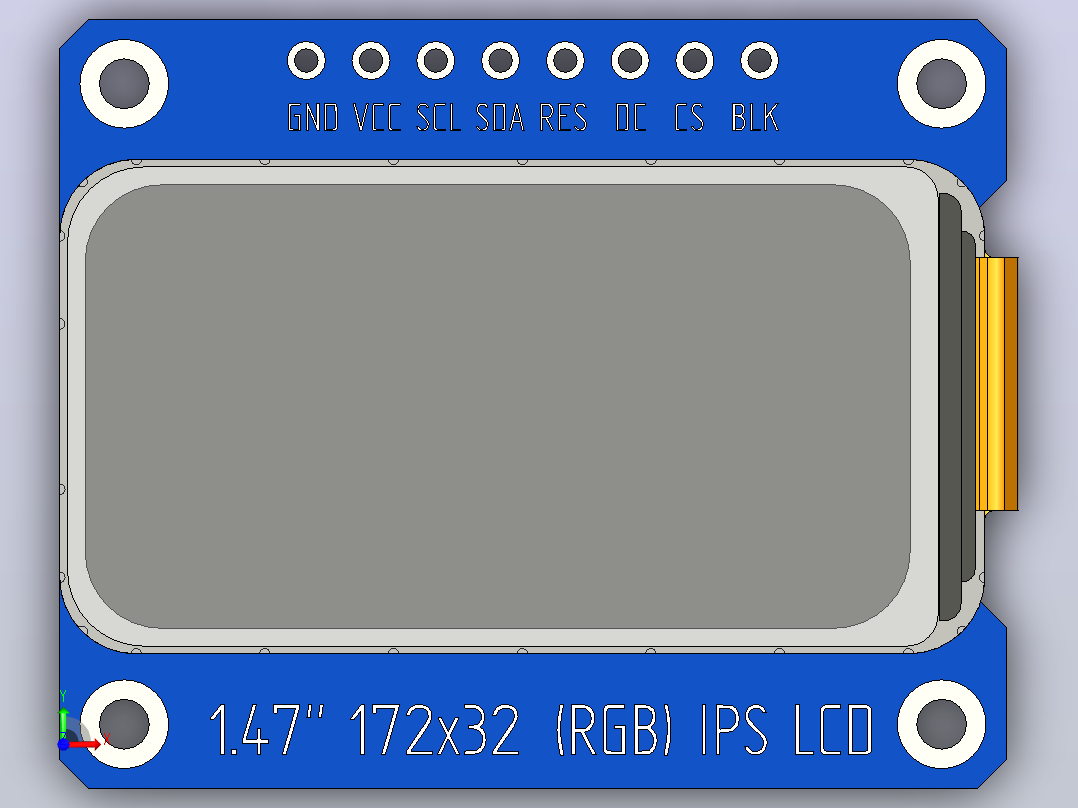 1.47 TFT IPS模块172x320前视图