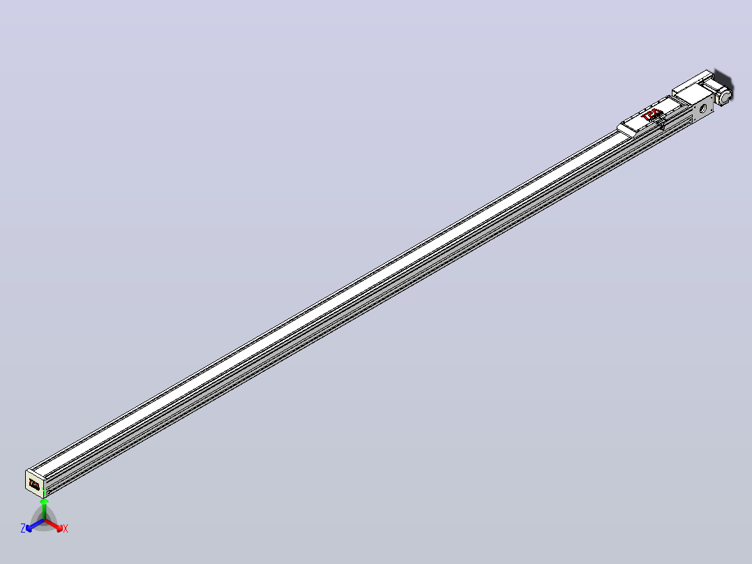 伺服电机集成皮带传动直线执行器TPA-OCB-120-224-L3750-MR-P75-N3主视图