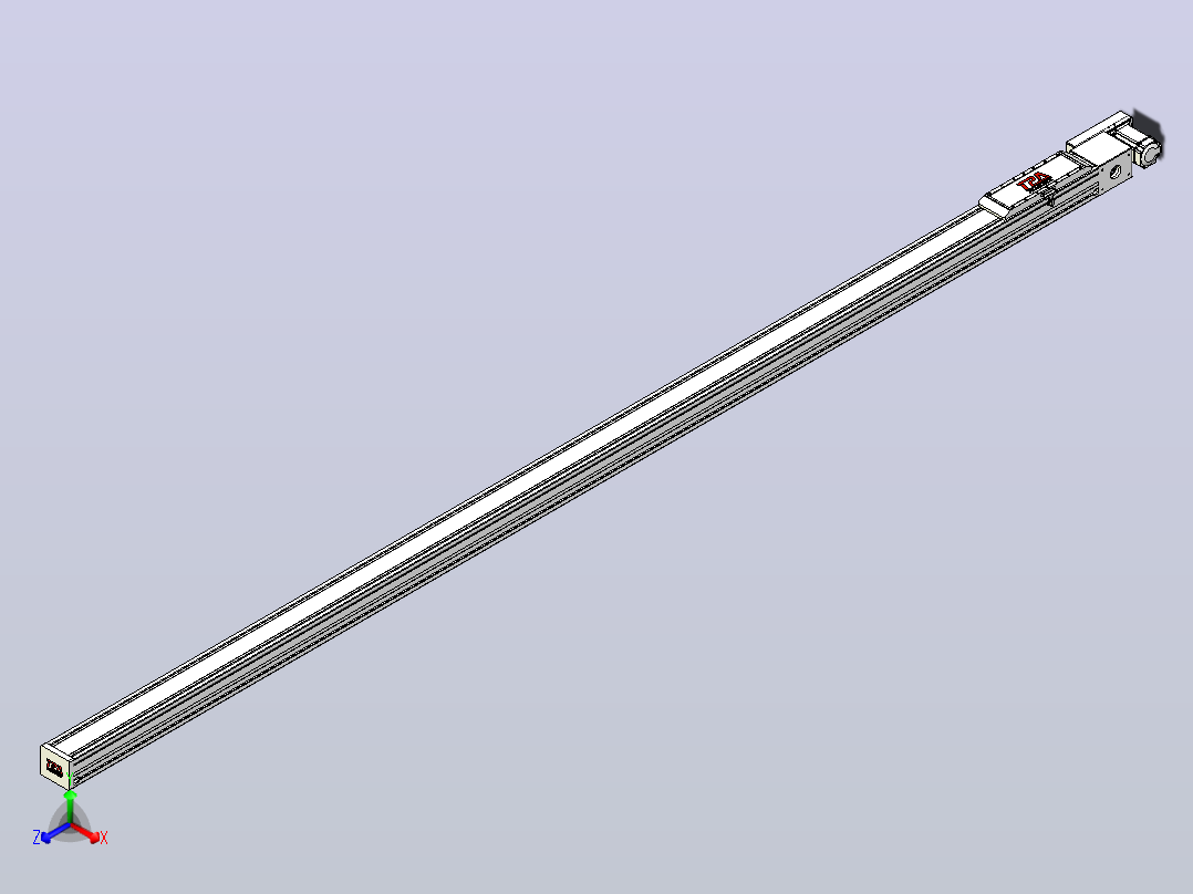 伺服电机集成皮带传动直线执行器TPA-OCB-120-224-L3750-MR-P75-N3正等轴测图
