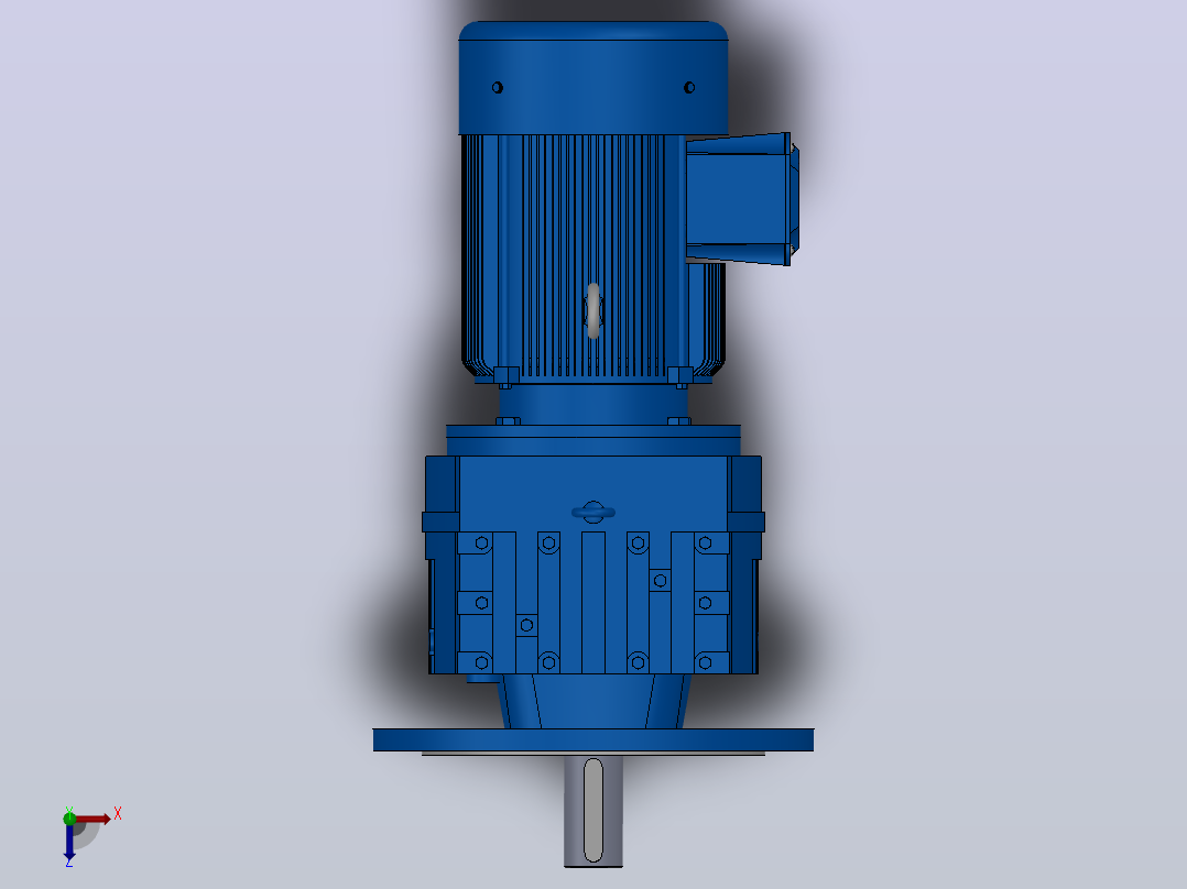 RF97法兰轴伸式安装斜齿轮减速机RF97-Y7.5-4P-132M-M1-0°-Φ450俯视图