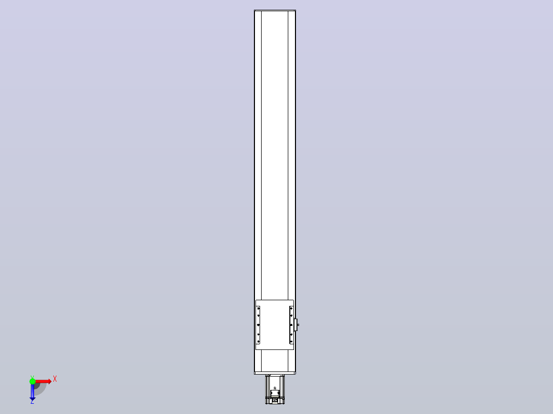 滚珠丝杠直线轴带导轨全封闭TPA-HCR-175D-2510C-L1200-M-C-P75-N3俯视图
