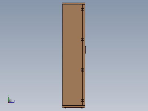 工具柜模型，工具储物柜左视缩略图