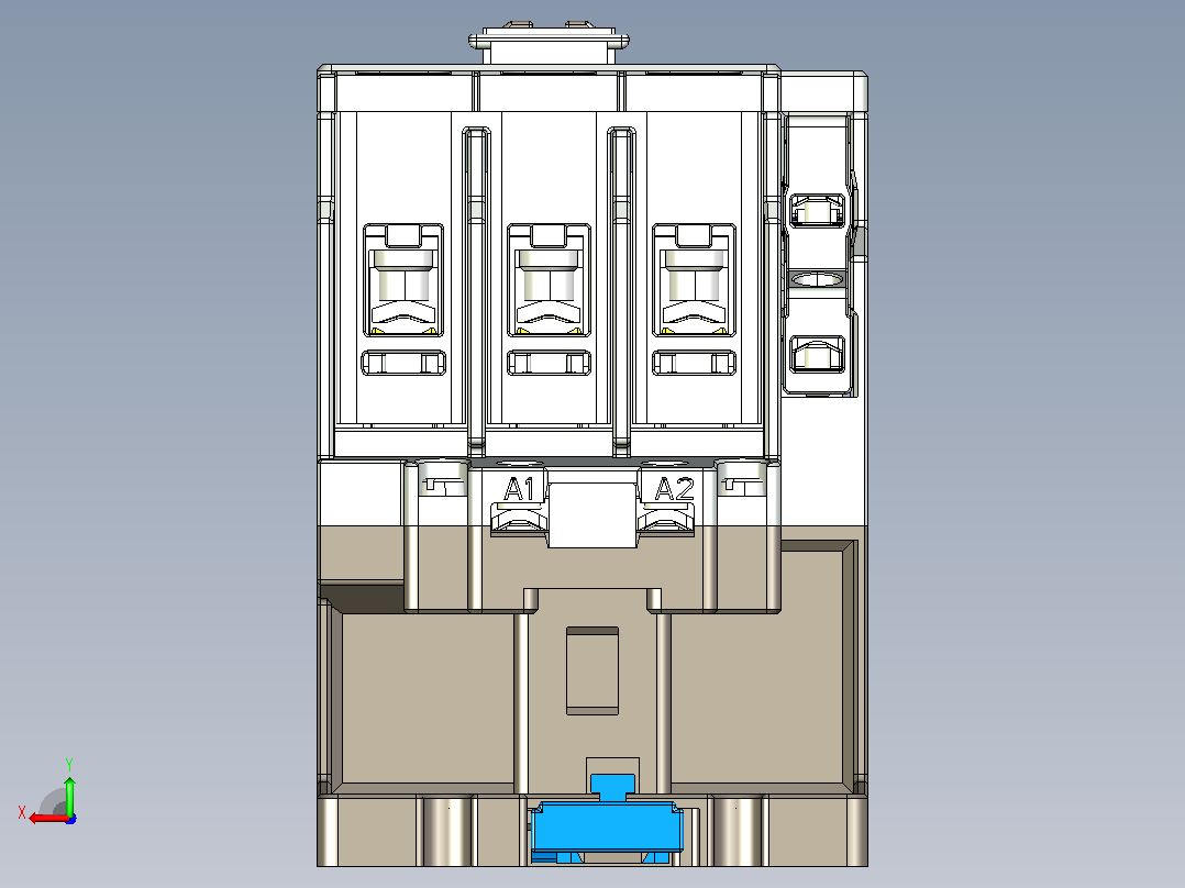 NC5-4011～6511交流接触器三维模型202204后视图