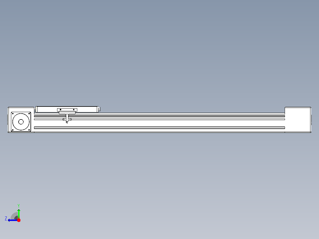 带式直线轴半闭式TPA-ONB-60-140-L550-DR-J60-N3右视图