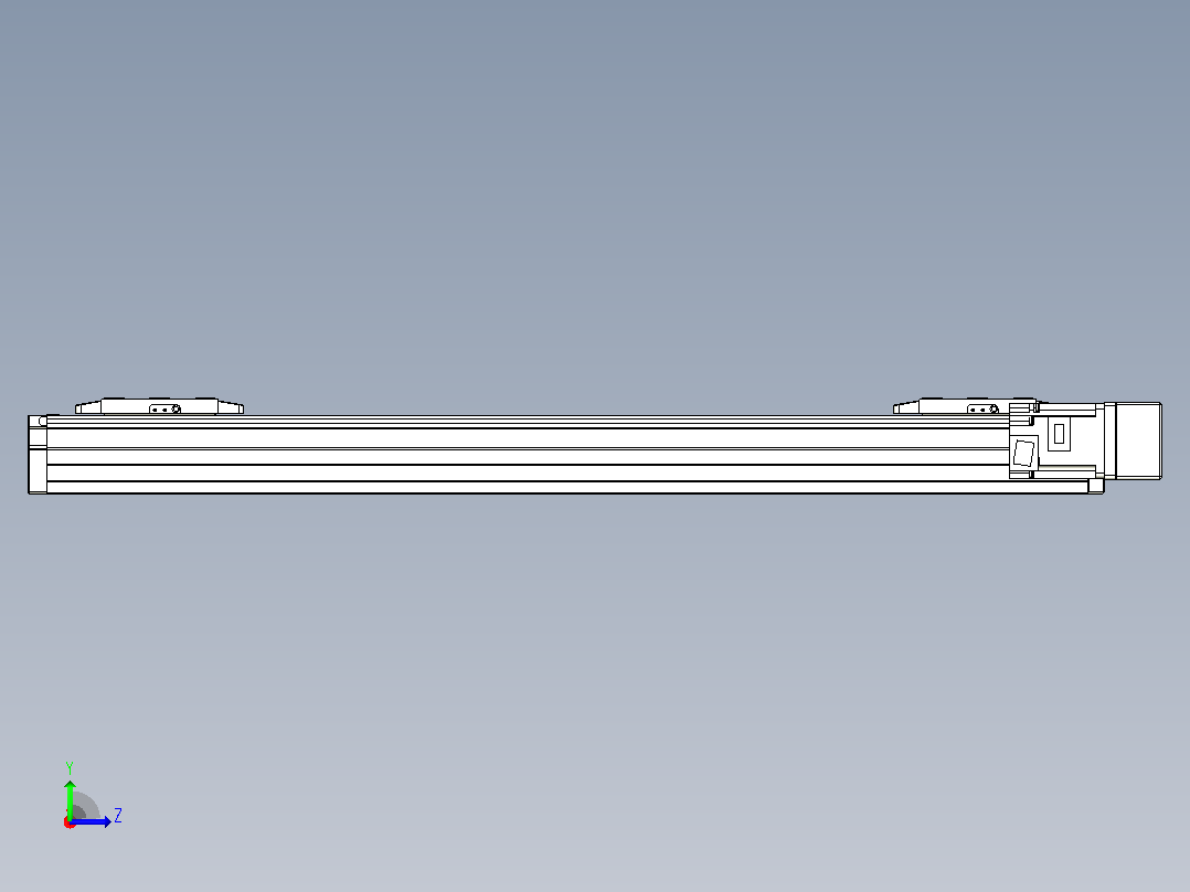 滚珠丝杠线性轴TPA-GCRS-80-1610C-L225-MR-M20-N3左视图
