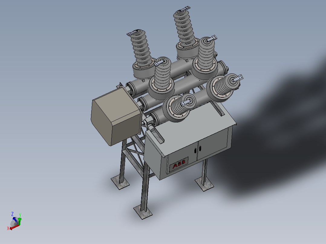 SF6 72 kV 高压断路器（ABB）主视图