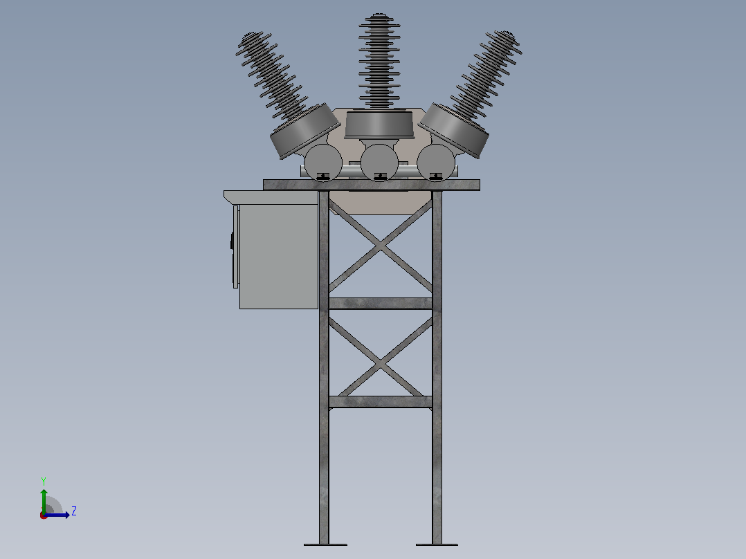 SF6 72 kV 高压断路器（ABB）左视图
