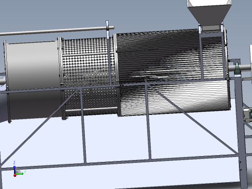 马铃薯清洗机结构设计 sw+cad+说明书