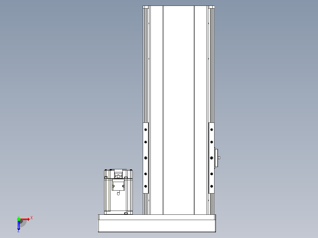 日规模组半封闭丝杆TPA-HNR-202D-2510C-L250-ML-Y-P75-N3俯视图