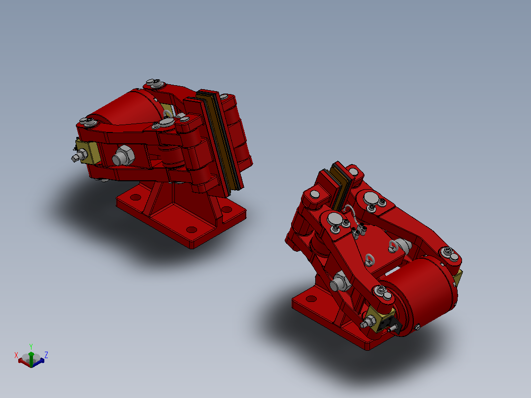 SBD-D安全制动器_SBD120-D-800×20ⅠRL.WL.CL正等轴测图