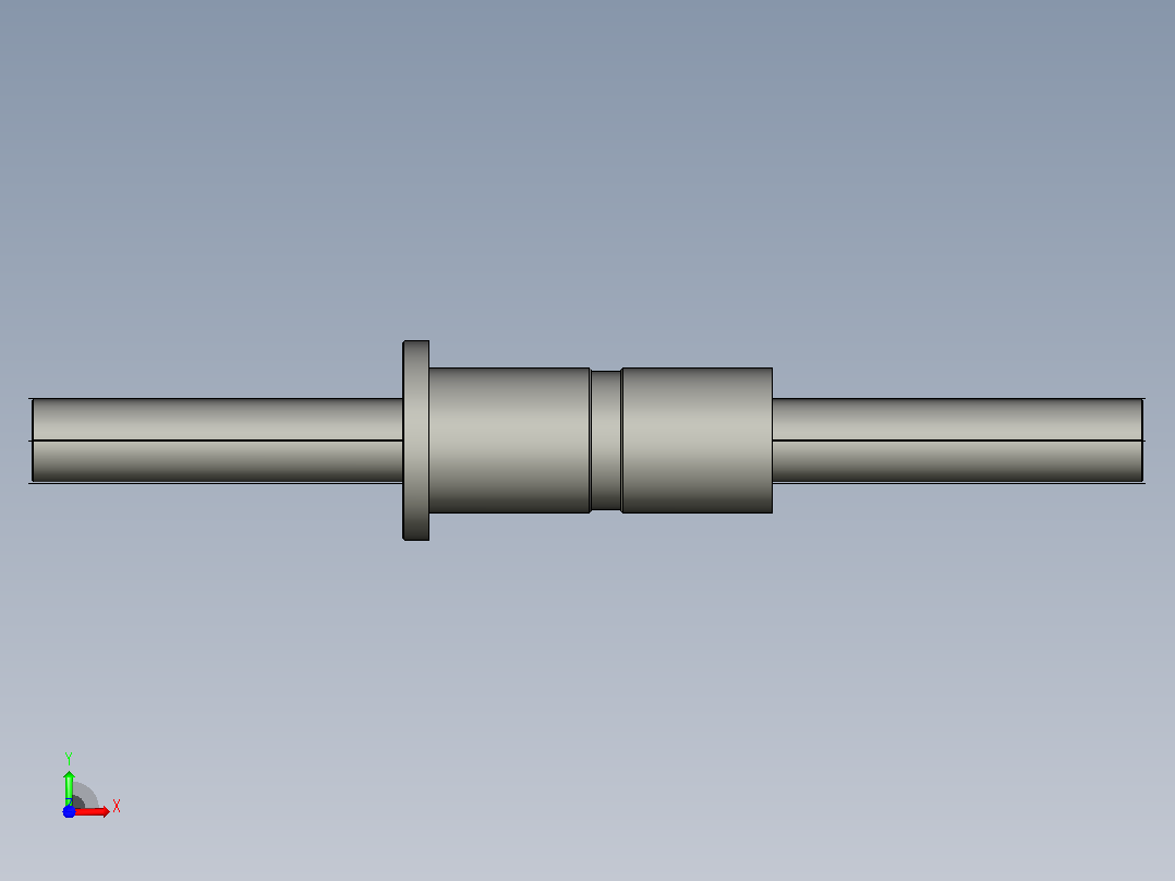 DKFZD6316-6滚珠丝杆3D模型前视图