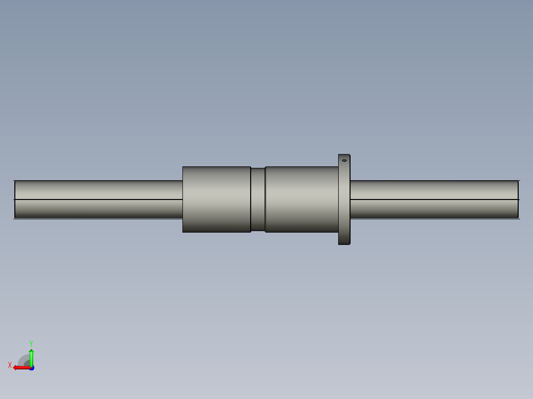 DKFZD6316-6滚珠丝杆3D模型后视图