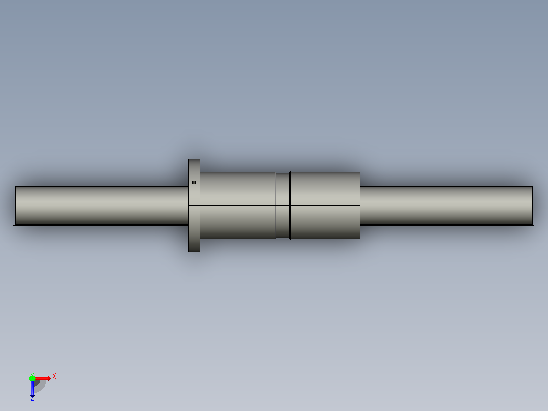 DKFZD6316-6滚珠丝杆3D模型俯视图