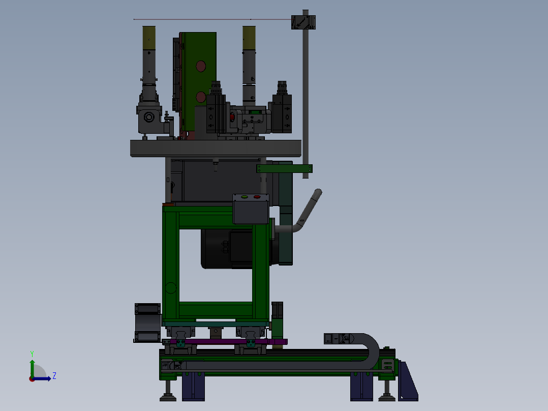 凸轮分度盘旋转机构左视图