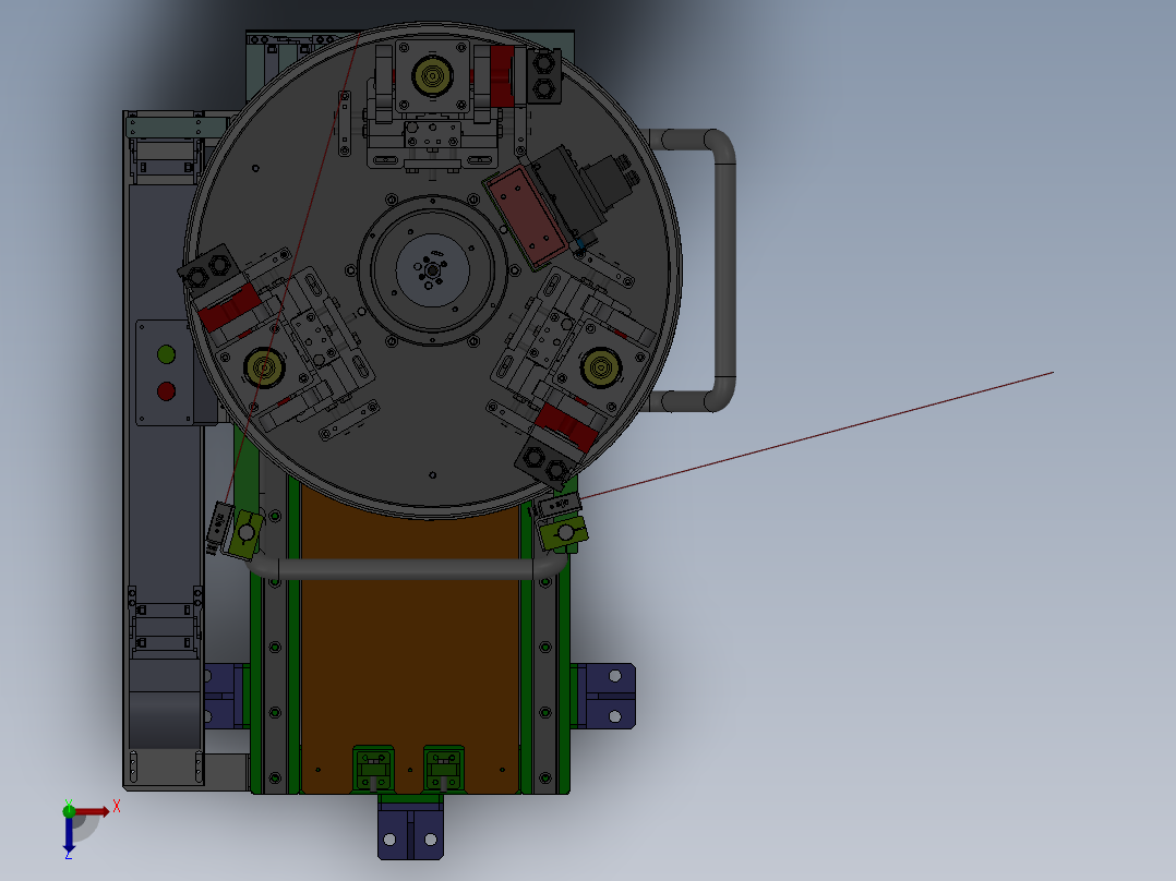 凸轮分度盘旋转机构俯视图