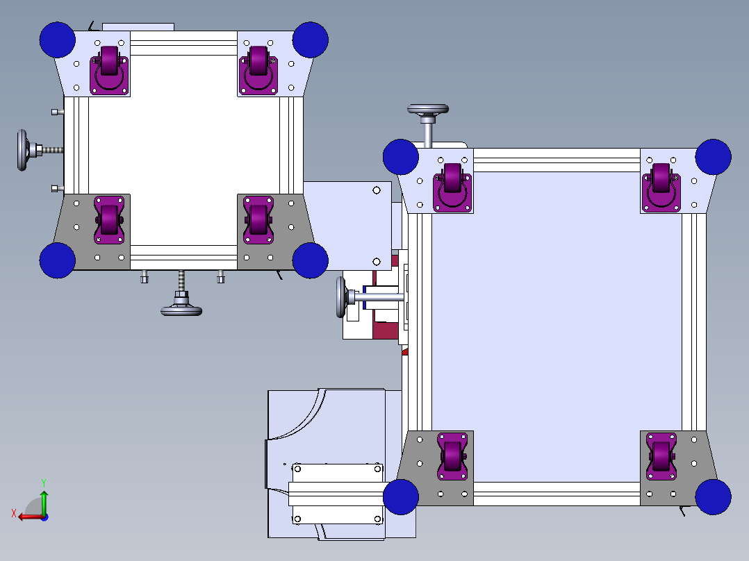 移动印刷机（sw可编辑+工程图+BOM）后视图