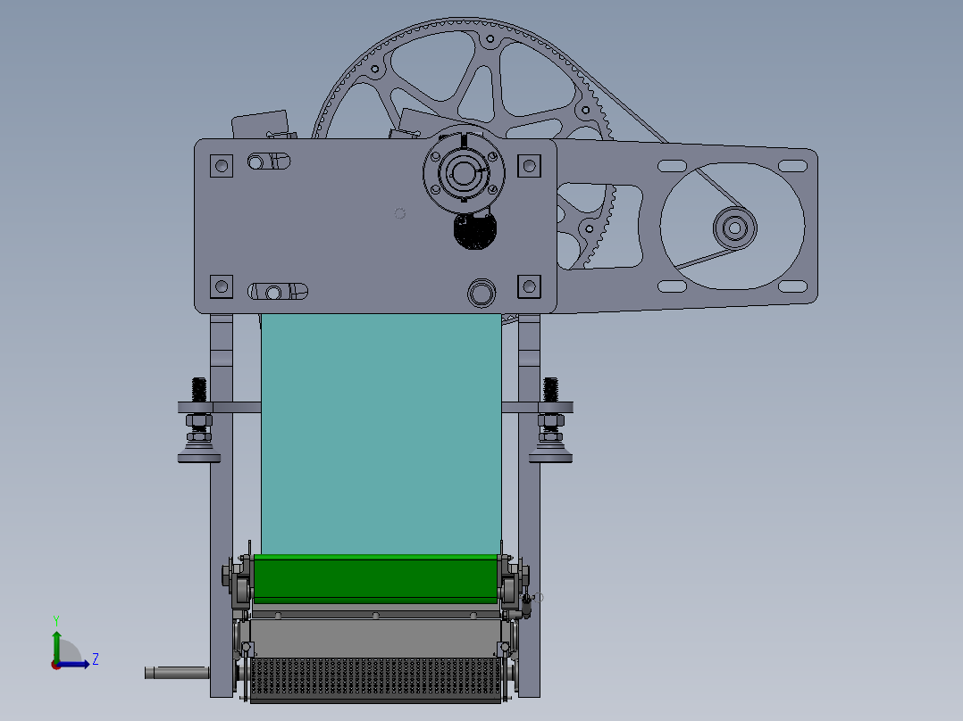 自动上下料破碎机sw16可编辑左视图