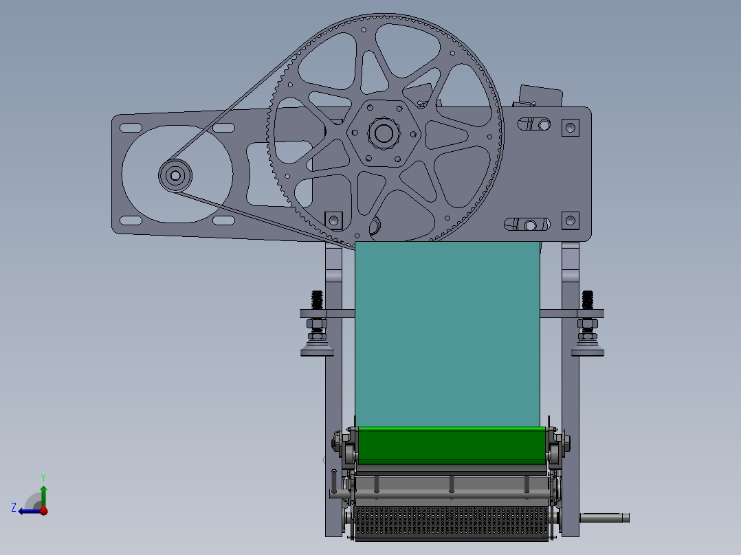 自动上下料破碎机sw16可编辑右视图