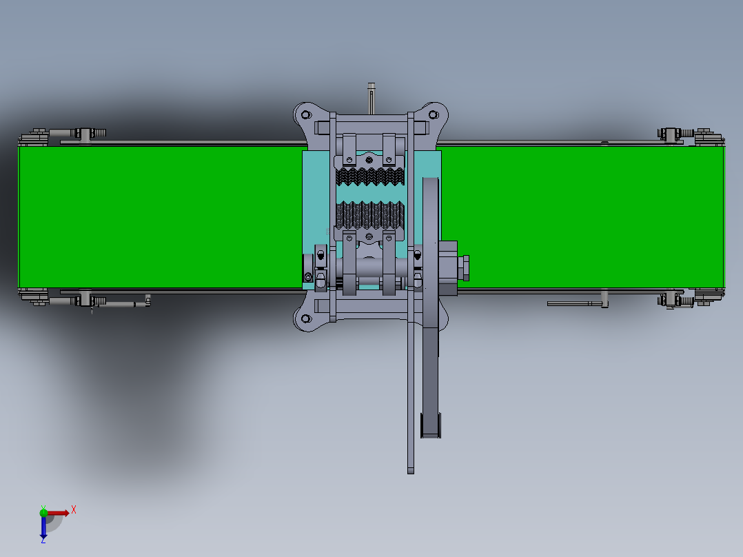 自动上下料破碎机sw16可编辑俯视图