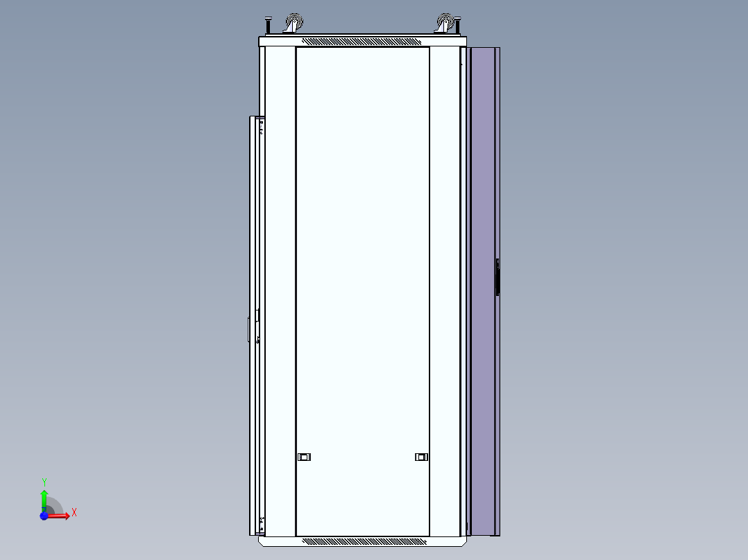 网络机柜前视图