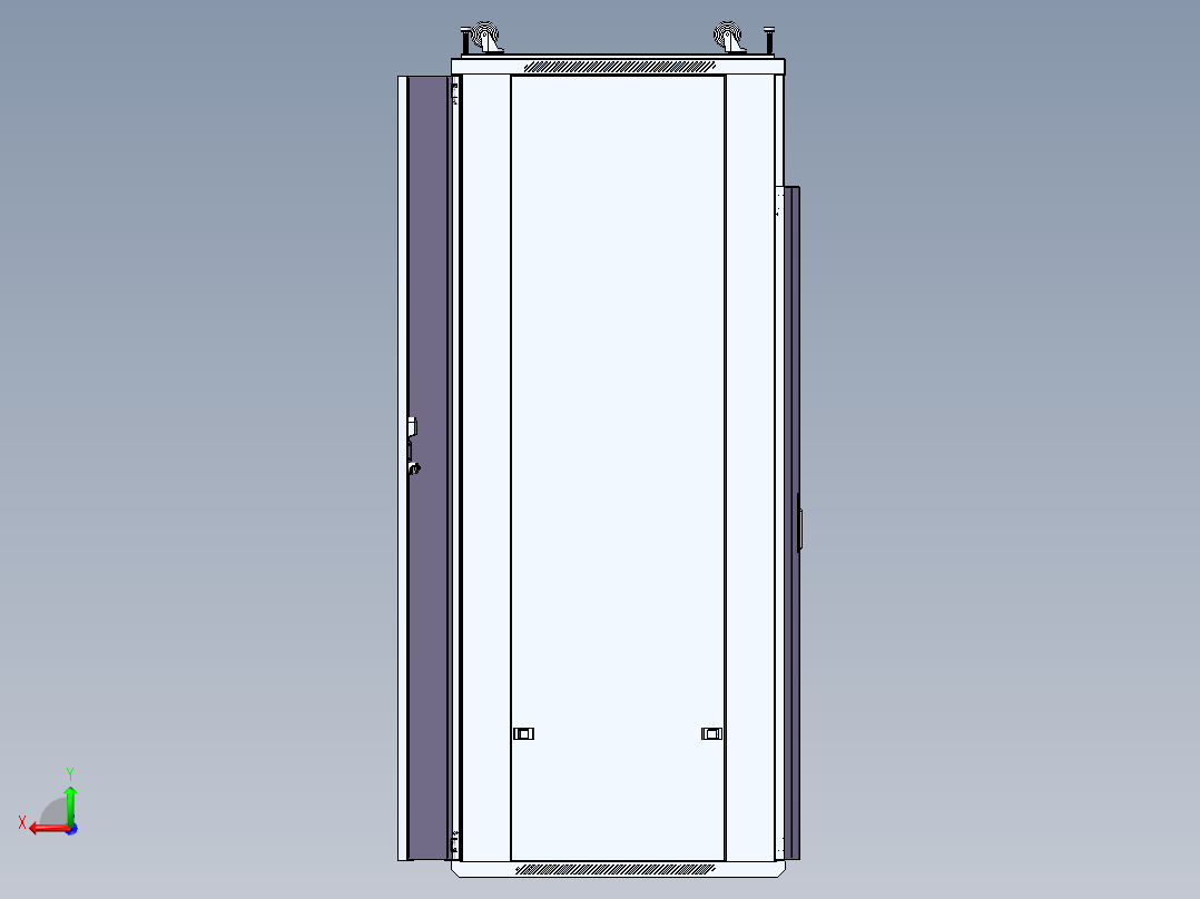 网络机柜后视图