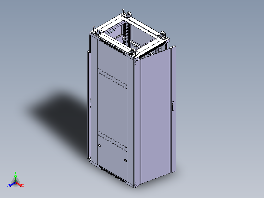 网络机柜正等轴测图