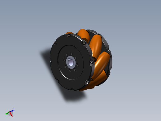 麦克纳姆轮3D图纸 AGV驱动轮 机械设计参考资料设计素材3D图纸