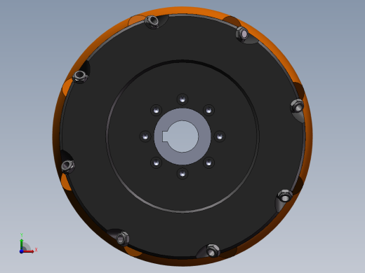 麦克纳姆轮3D图纸 AGV驱动轮 机械设计参考资料设计素材3D图纸前视缩略图