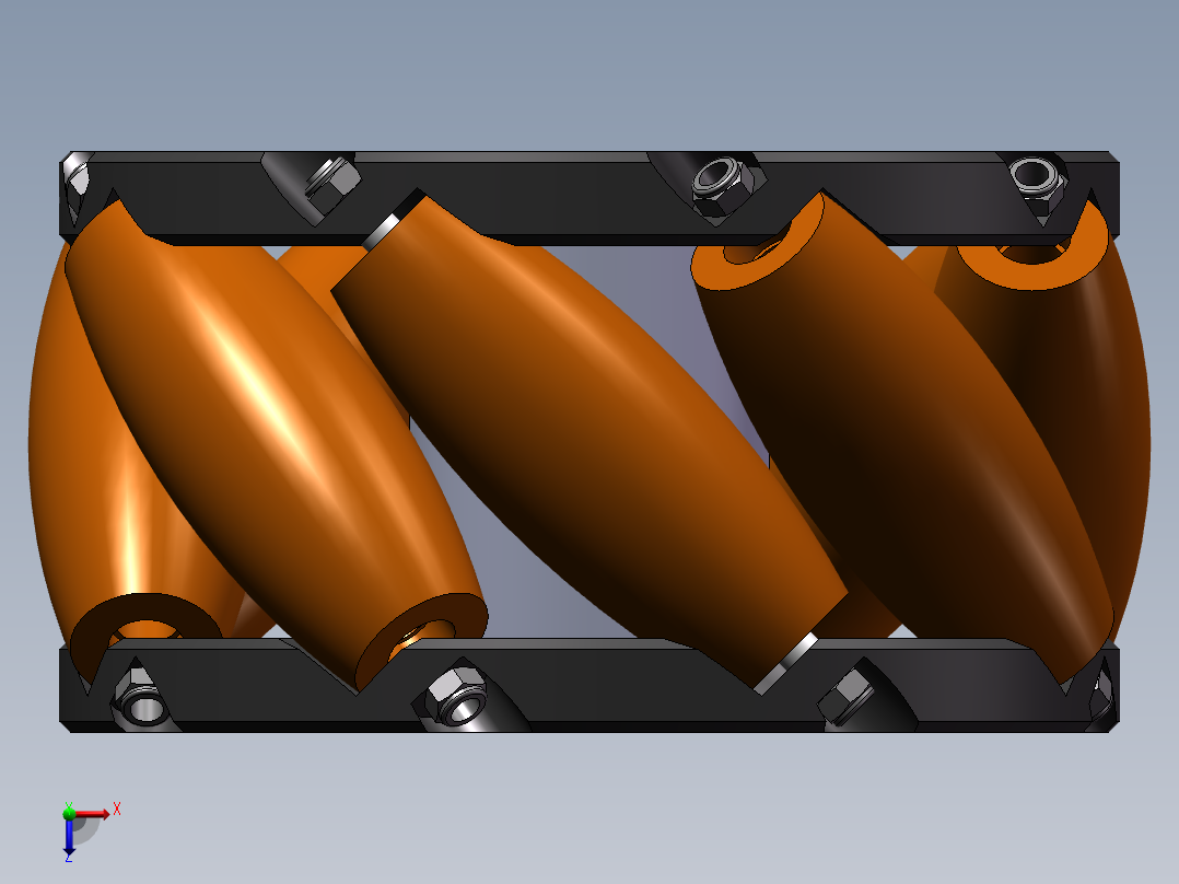 麦克纳姆轮3D图纸 AGV驱动轮 机械设计参考资料设计素材3D图纸俯视图