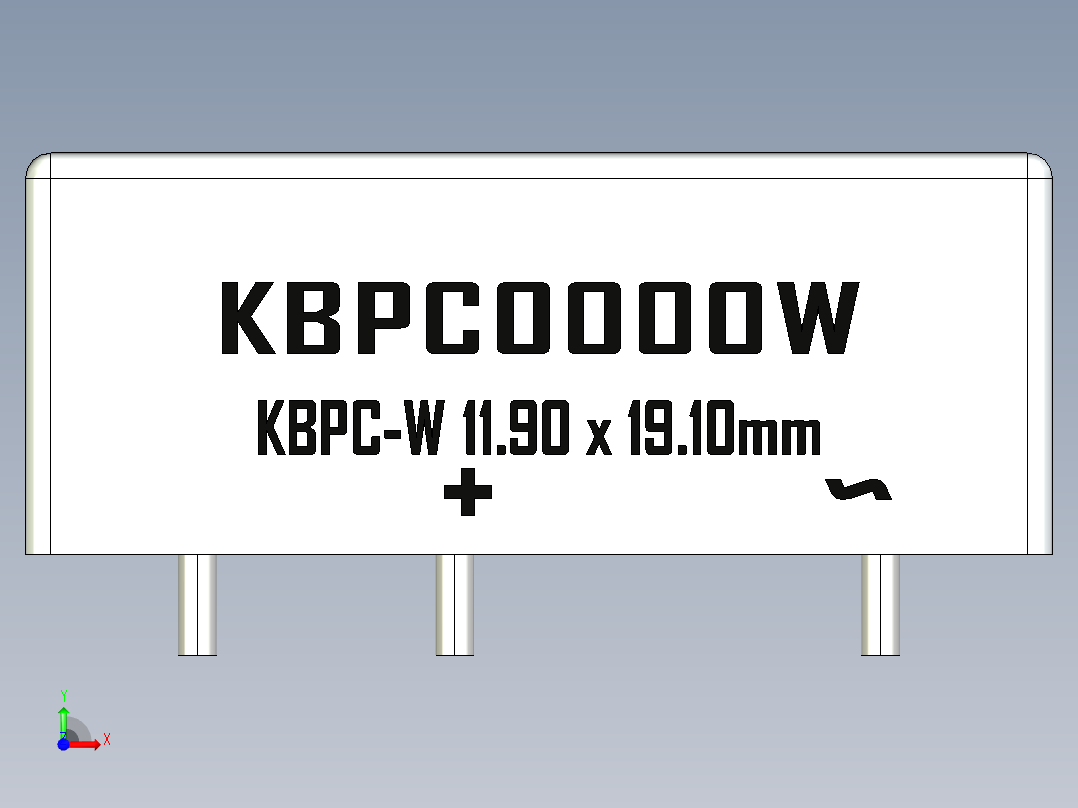 桥式整流器-KBPC-W_Max_Size_rev1.1前视图