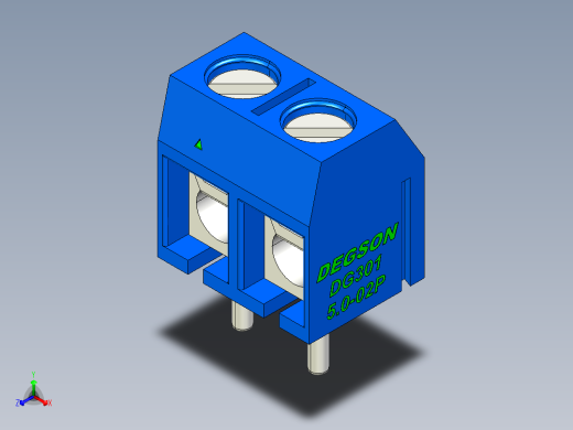DEGSON DG301 系列 5.0mm 接线端子-DG301-5.0-02P-12-00AH