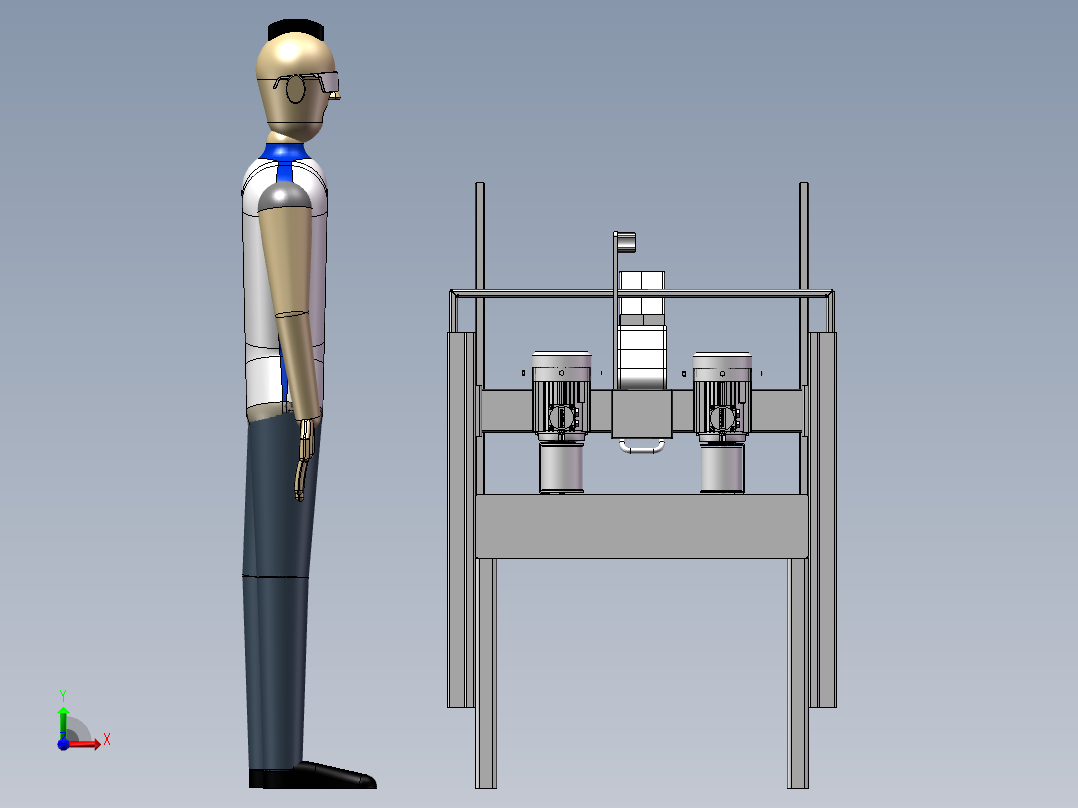 密封设备模型前视图