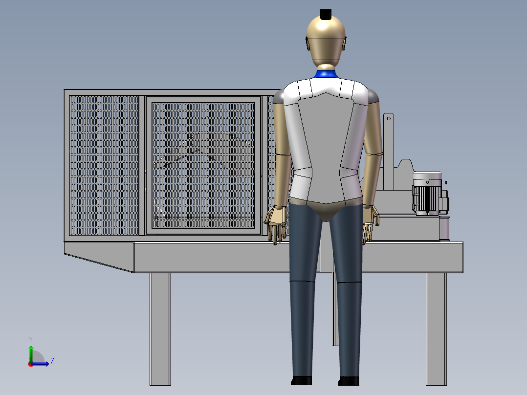 密封设备模型左视图