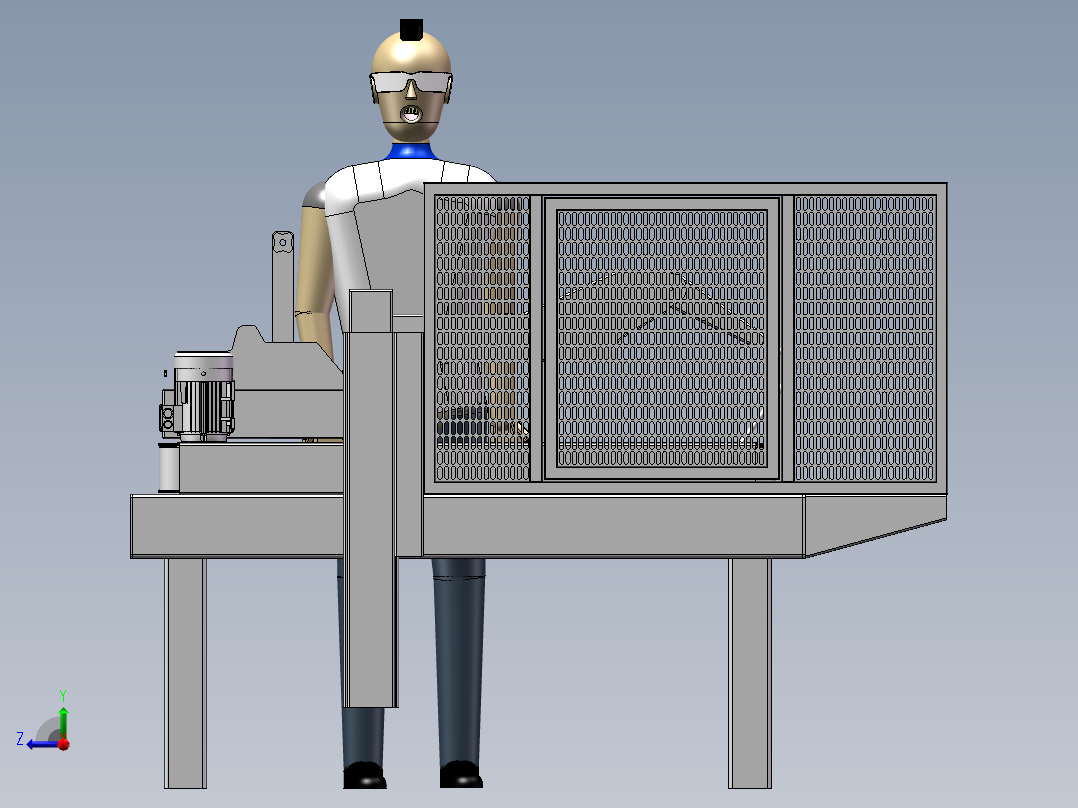 密封设备模型右视图