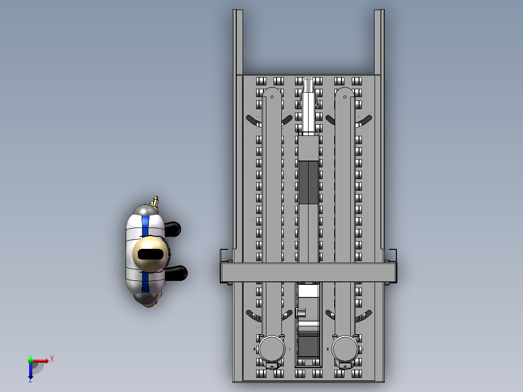 密封设备模型俯视图