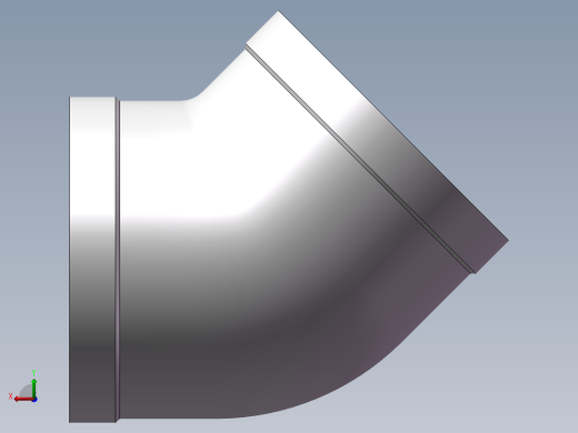 弯头-45°等径 DN65后视缩略图