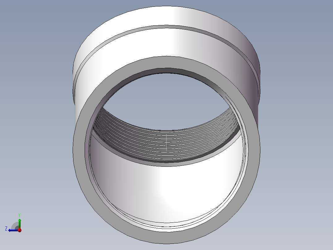 弯头-45°等径 DN65右视图