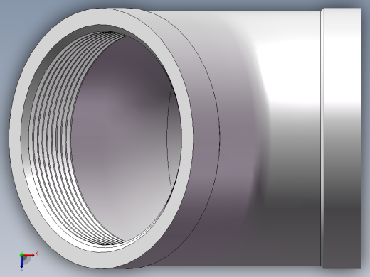 弯头-45°等径 DN65俯视缩略图