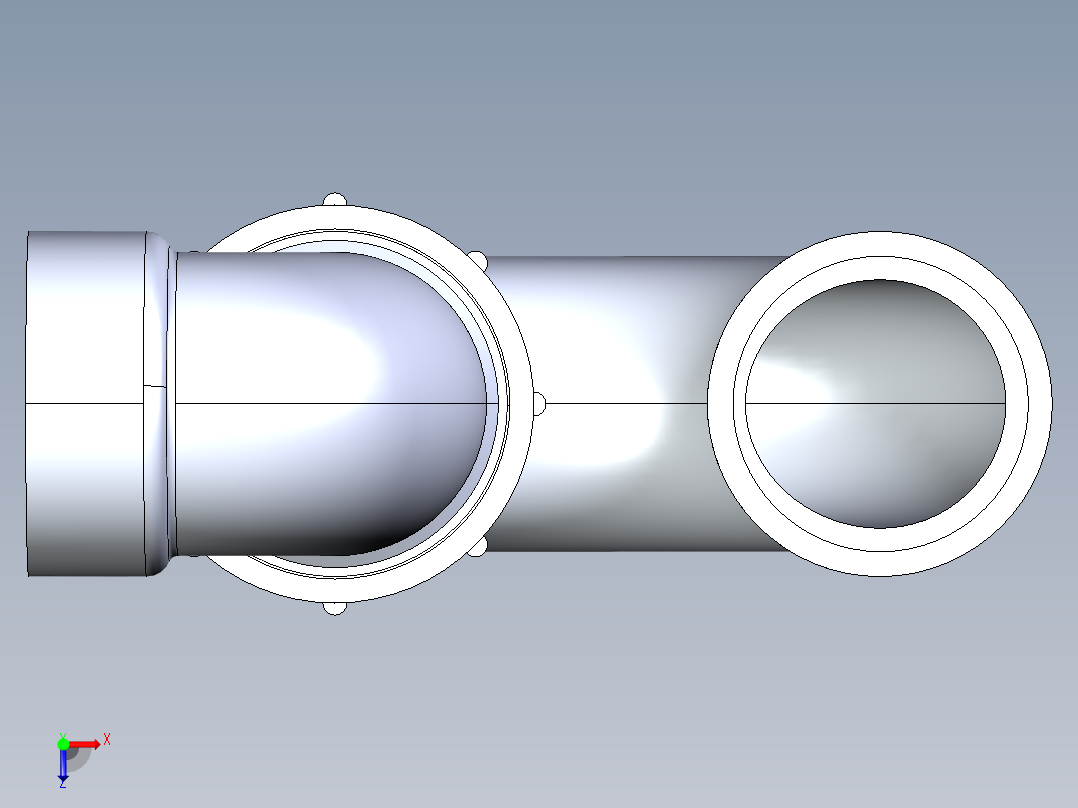 船舶管路系统S28_SeaDrainPLUS_P-TrapUnionConn-SxS_37E172101_1-1-2in Sea Drain Plus - P-TrapUnionConn-SxS俯视图
