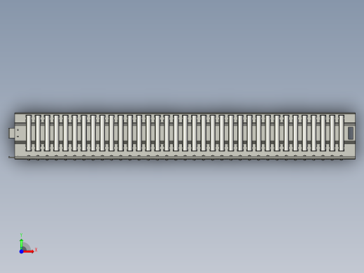 THK板式滚柱链3D模型IGS格式前视缩略图