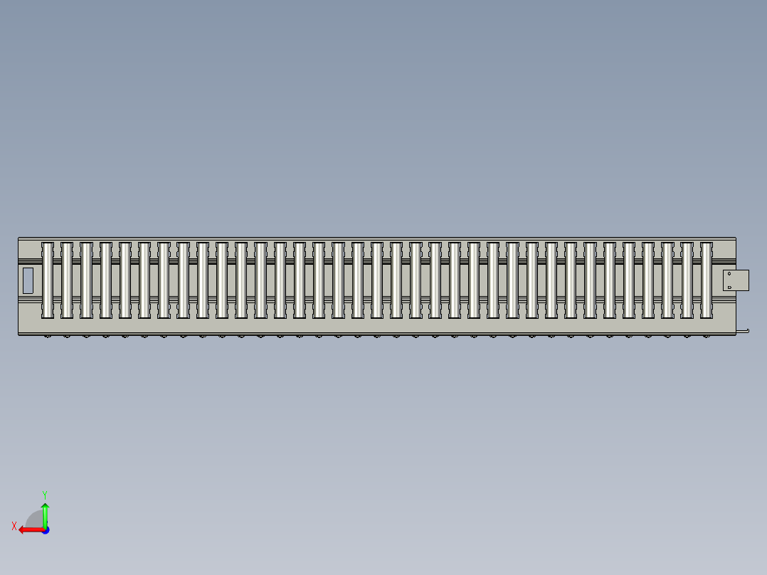 THK板式滚柱链3D模型IGS格式后视图