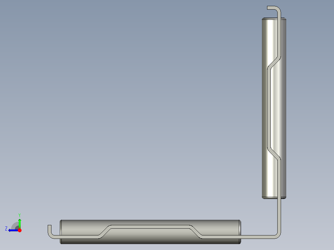THK板式滚柱链3D模型IGS格式右视图