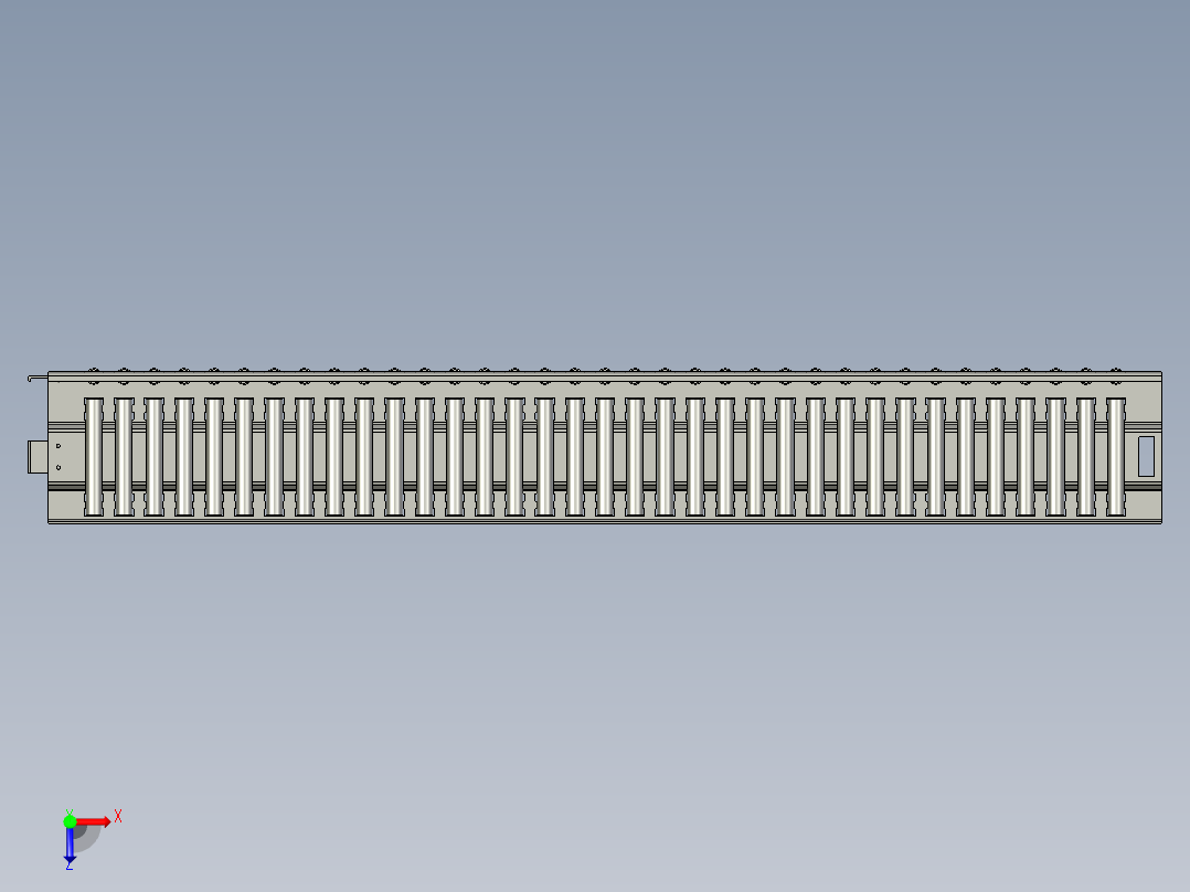 THK板式滚柱链3D模型IGS格式俯视图