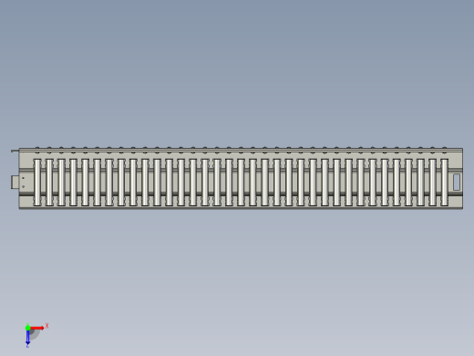 THK板式滚柱链3D模型IGS格式俯视缩略图